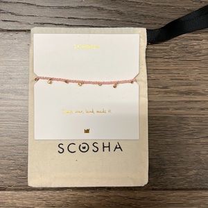 Scosha Beaded Bracelet with Fairy Charms in Pink 6.5